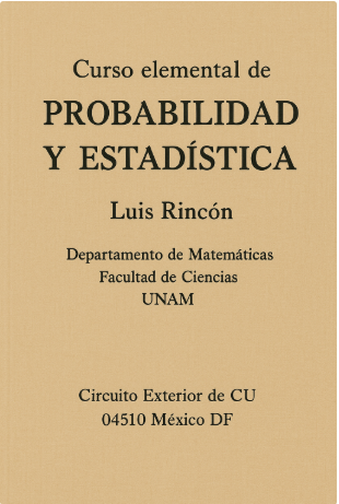 Portada CURSO ELEMENTAL DE PROBABILIDAD Y ESTAD´ISTICA